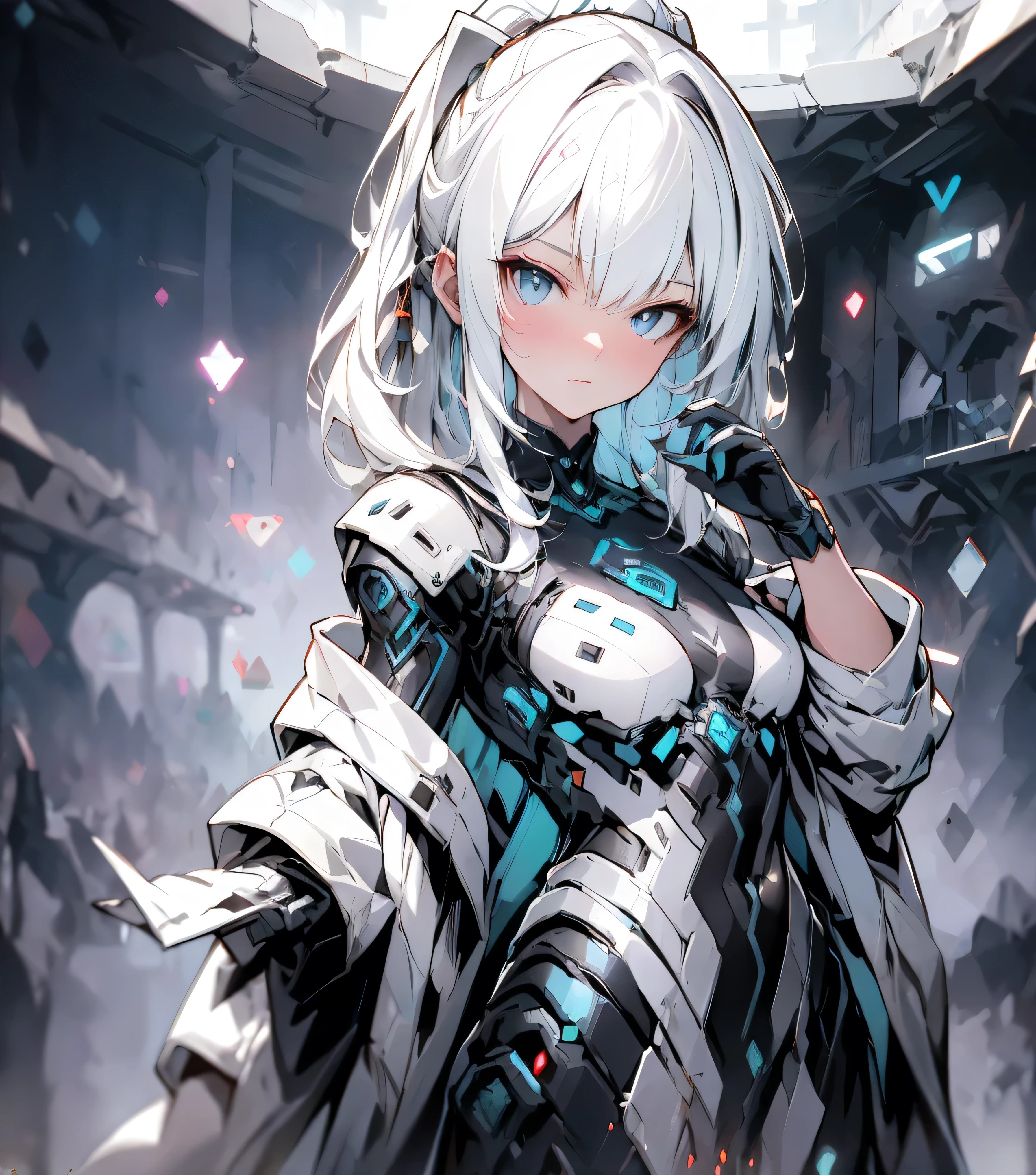 1 Adult Woman , standalone , Detailed Mature Woman , long ponytail, silver hair , blond eyes , white china dress with black stripes , Wearing a Black Headband , high resolution, Ultra Sharp, 8k, Masterpiece, watch viewers, Long black gloves, Sharp Eye, holding rifle weapons . (( best quality )), ((Masterpiece)), 3d, high resolution ( high dynamic range that can also see beautiful Oman), ray tracing , NVIDIA, super resolution, Unreal 5,Subsurface scattering , PBR Texturing , Post-Processing , anisotropic filtering , Depth-of-field, maximum clarity and clarity, Multilayer Texture, albedo map and specular map , Surface Shading , Accurate simulation of light-matter interactions, perfect proportions with spikes, Forest and mountains in the background with , 2 TONE LIGHTING, Wide Aperture, Low ISO, white balance on the lunar surface , rule of thirds,8K born, aura, Masterpiece, best quality , Mysterious Expressions , brilliance or energy , fluttering robe or enchanting costume , mechanic creature or mystical background, rim lighting , side lighting , cinematic lights , ultra high resolution, 8K Ultra HD , film grain , Best Shadow, delicate, born, light particles, detailed skin texture, detailed cloth texture, beautiful faces, fighting stance with a gold ring wand in hand