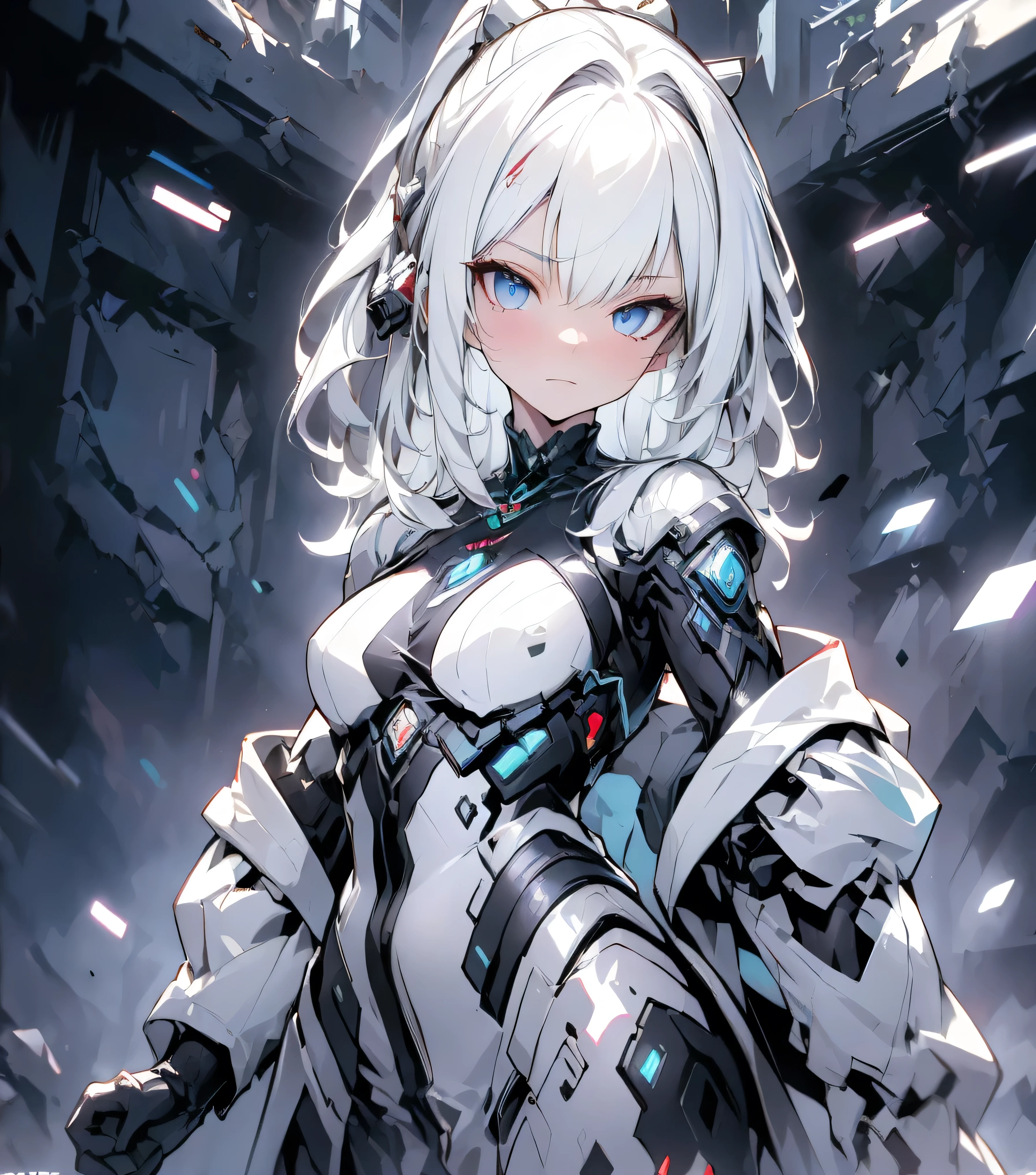 1 Adult Woman , standalone , Detailed Mature Woman , long ponytail, silver hair , blond eyes , white china dress with black stripes , Wearing a Black Headband , high resolution, Ultra Sharp, 8k, Masterpiece, watch viewers, Long black gloves, Sharp Eye, holding rifle weapons . (( best quality )), ((Masterpiece)), 3d, high resolution ( high dynamic range that can also see beautiful Oman), ray tracing , NVIDIA, super resolution, Unreal 5,Subsurface scattering , PBR Texturing , Post-Processing , anisotropic filtering , Depth-of-field, maximum clarity and clarity, Multilayer Texture, albedo map and specular map , Surface Shading , Accurate simulation of light-matter interactions, perfect proportions with spikes, Forest and mountains in the background with , 2 TONE LIGHTING, Wide Aperture, Low ISO, white balance on the lunar surface , rule of thirds,8K born, aura, Masterpiece, best quality , Mysterious Expressions , brilliance or energy , fluttering robe or enchanting costume , mechanic creature or mystical background, rim lighting , side lighting , cinematic lights , ultra high resolution, 8K Ultra HD , film grain , Best Shadow, delicate, born, light particles, detailed skin texture, detailed cloth texture, beautiful faces, fighting stance with a gold ring wand in hand