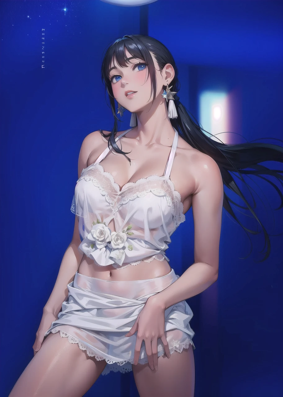 girl, Sweat, vapor, Medium chest, shy, fine hands, light smile, looking at the viewer, Randomly change the color of the outfit
