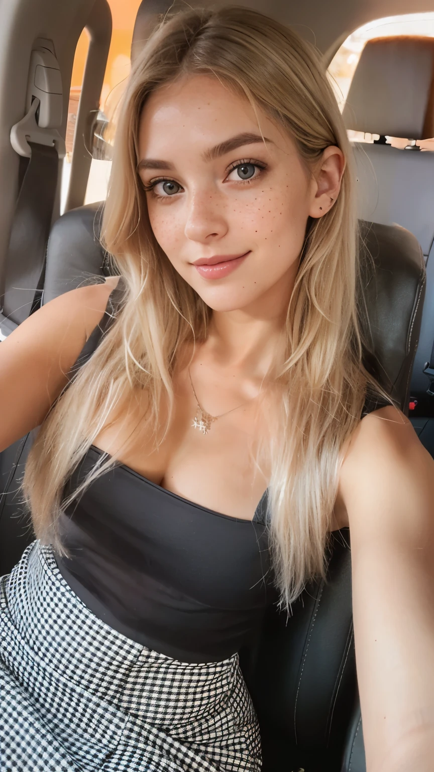 RAW, real photo portrait, carlaH1, on a boat, (wearing a white t-shirt), pretty face, insanely detailed eyes, light blonde hair, high ponytail, bokeh, natural light, depth of field, golden hour, sharp focus
