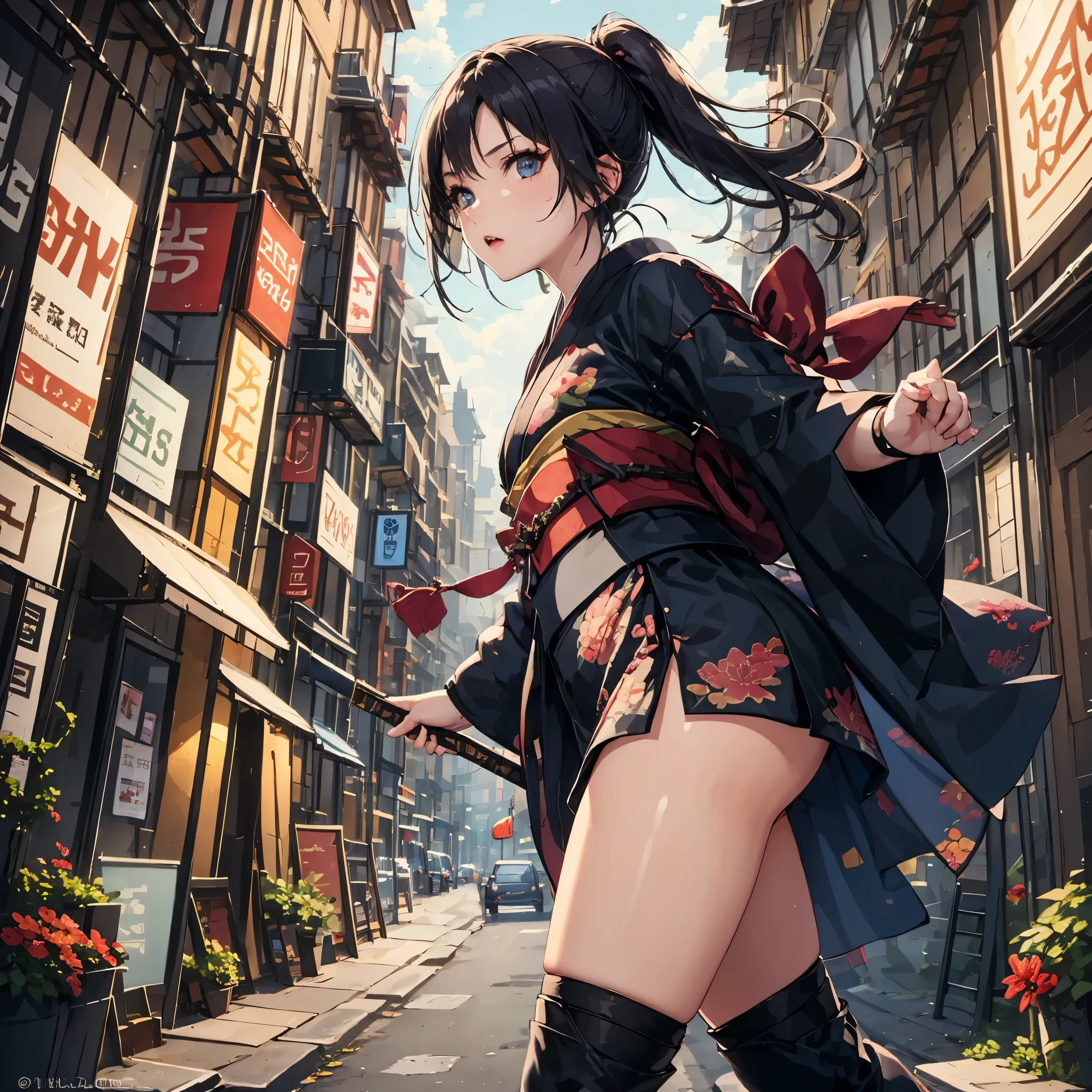 In 8K,Highest quality,The real picture,Intricate details,Ultra-high resolution,Depth Field,Masseter muscle area,Natural soft light,Professional Lighting,1 Girl,(cute:1.2),Very beautiful 17 year old girl,Detailed eyes,((Brown eyes)),(Black Hair),(short hair),(bangs),Perfect Skin,Shiny skin,Pure white skin,Fine skin,Big and ample breasts,((Perfect Anatomy,Nice hands,Perfect hands,Five fingers connected to the palm,Precise needles without discomfort)),Perfect Barefoot,Delicate legs,Perfect proportions,sexy,I can see your chest,((Japanese Uniform)),((Uniform Mini Skirt)),(tie),Black socks,Chano Leather Shoes,Lurking deep in the city,I can see your crotch,Show me your panties in the street,Both legs are bent,Spread your legs in an M shape,,I can see your pants,Slender thighs when viewed from the front