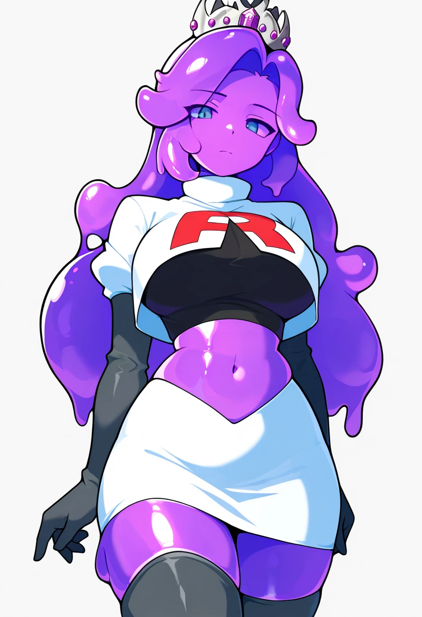 there is a cartoon of a female robber in a purple suit, translucent body, Cell Shaded Art, Made in SAI2 paint tool, inspired by PearlFrush, Unknown art style, made with anime painter studio, #1 pintura digital of all time, # 1 pintura digital of all time, soft digital painting, some purples and blues, seeds. ymmecha digital painting