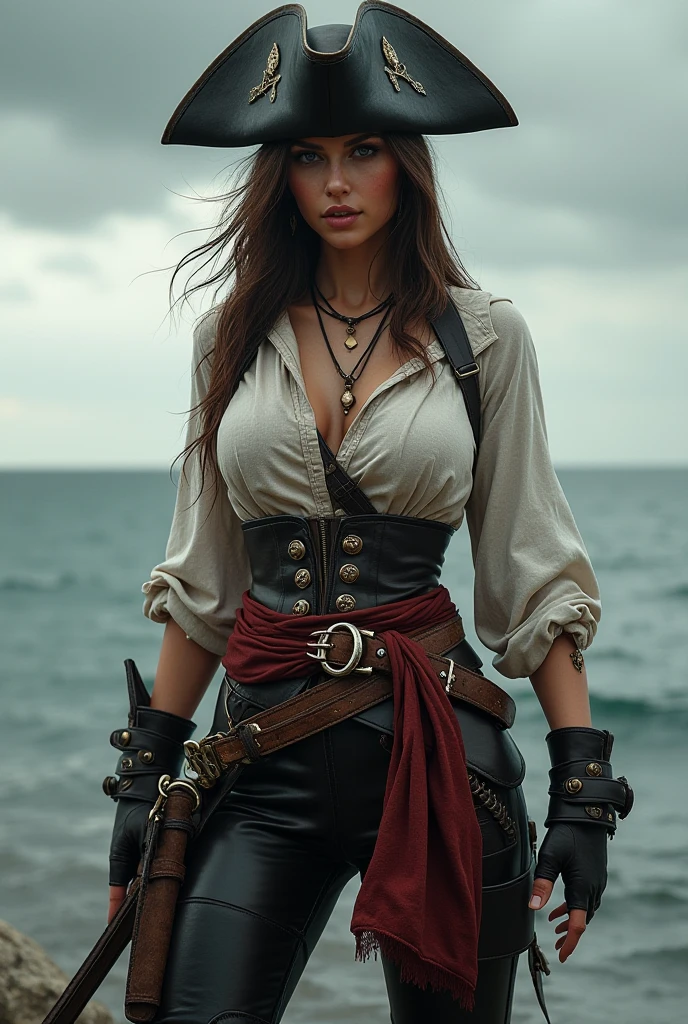 Female Character Wearing Pirate Clothes Assassins Screed Blackflag 