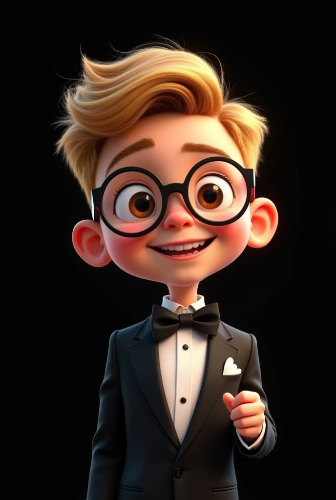 17 yead old blond male with glasses dressed like a server