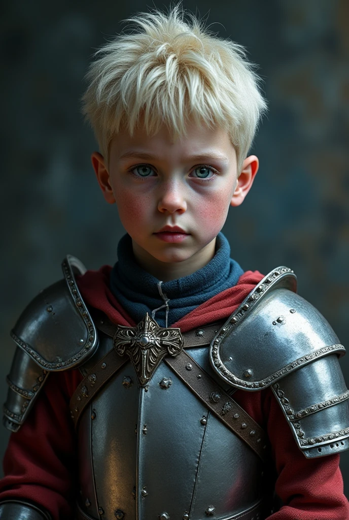 Boy in white armor