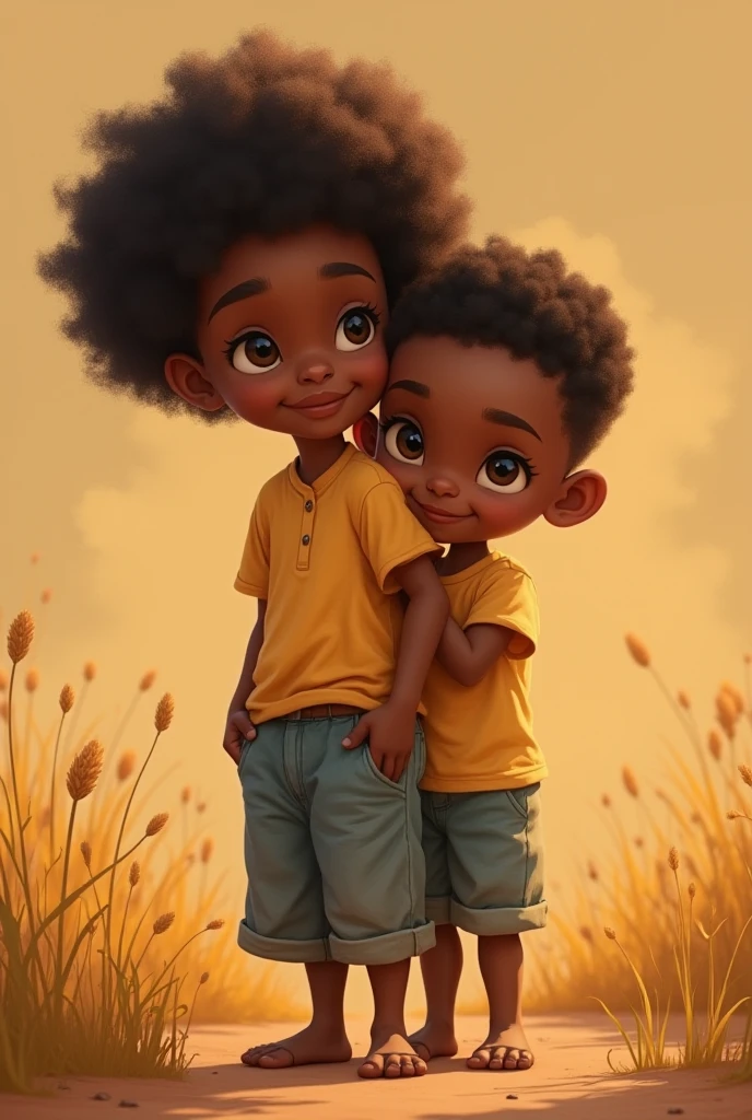 There is a 2 handsome boy whose face is round in shape and hair is curly, his eyes are small and bright, he is standing straight and looking towards the camera