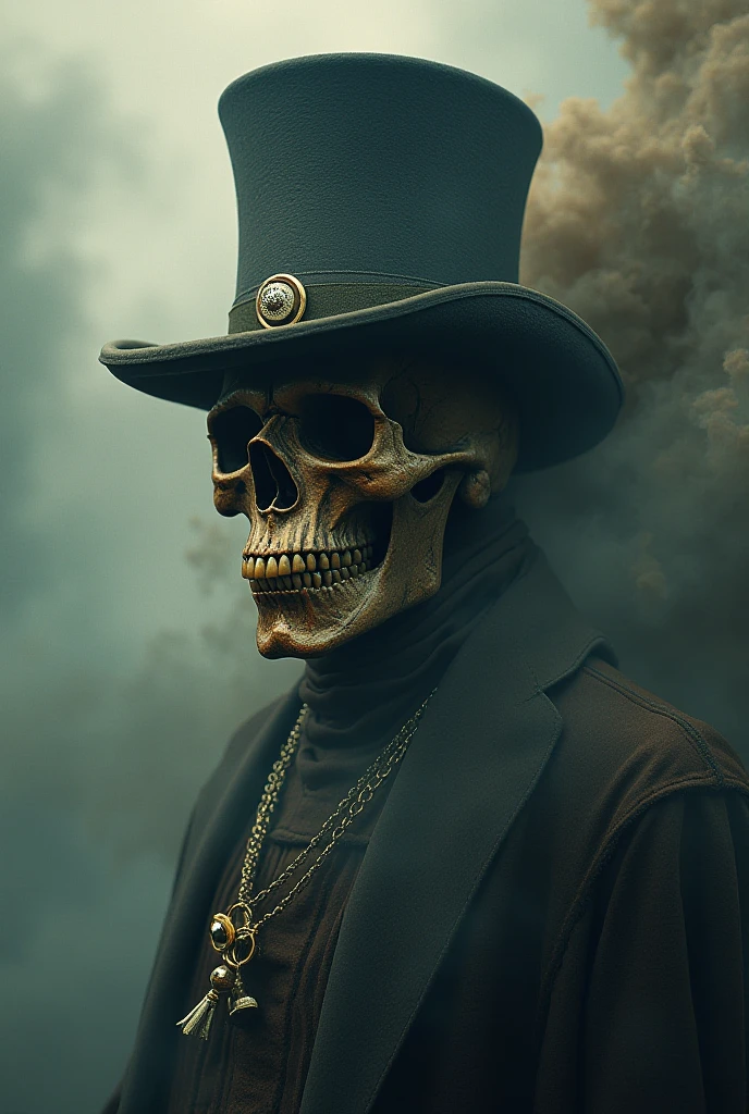 Undead Silver Skull of wisdom, dark background, photo masterpiece, open mouth