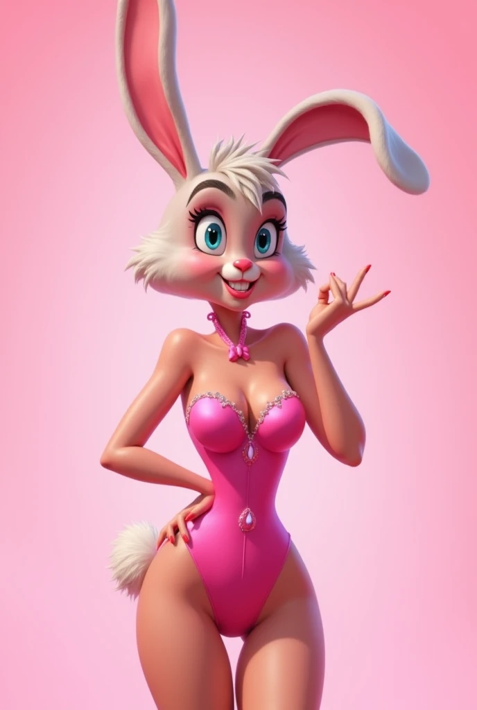 (best quality, masterpiece:1.2, ultra-realistic), 1 beautiful and delicate portrait, Playful and cute, oil painting, extremely detailed eyes and face, long colorful eyelashes, bunny as a schoolgirl, full body, bimbo, Voluptuous, rabbit body, 4k, young, high-definition high-quality, focus, happy, smile, fun, love, (bed 1.2), lingerie, Instagram beauty, young, daughter, high pigtails, blond, gorgeous, laughing, vagina, dripping, sunlight, love, happy, photorealistic, pov