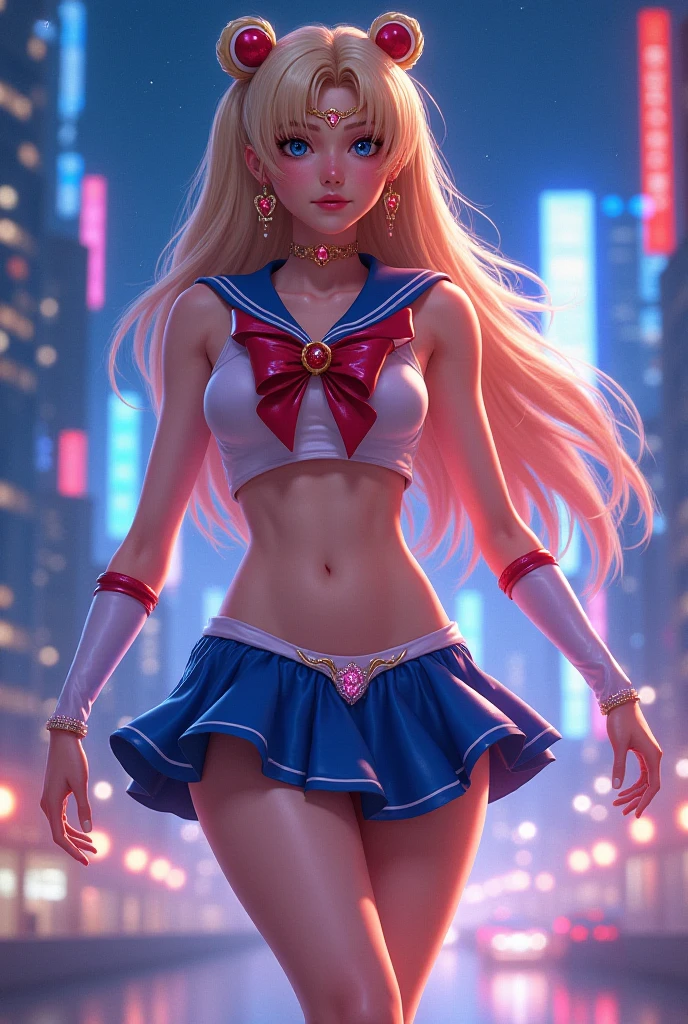 , 1girl,a beautiful fashion model ,(masterpiece, official art, best quality) (blue eyes) shiny hair, long bob, blonde hair with blonde streaks in hair, ponytail, full lips, upturned nose, big , stripping, elegant makeup, exhibitionism, naked in public, , slim thighs, toned body, shiny skin, sexy pose, blue eyes, (((arrogant, flirty)))), narrow hips, wearing high hip thong and see-through top, , ((girl wearing cyber punk outfit, embarrassed)), gold hoop earrings, pink eyeshadow, thong, cute face, gym,, (((tan skin))), tanned, hat, ratatatat74 style
The main character is Usagi Tsukino, a clumsy and seemingly ordinary teenage girl who discovers that she is the reincarnation of Sailor Moon, the legendary warrior of love and justice. Usagi is joined by other Sailor Guardians, including Sailor Mercury, Sailor Mars, Sailor Jupiter, and Sailor Venus, each of whom possesses unique powers and abilities. Together, they fight evil forces,A beautiful mid-twenties woman with long, blonde hair up in a bun. She has big, blue eyes and delicate features, with a confident and dominant expression. She is playing tennis and is in a dynamic pose, striking at the ball with intensity. The background shows a tennis court, and her outfit is sporty. The scene shows her whole body in action, rendered in a highly detailed digital painting style. The focus is on vibrant colors, dynamic lighting, and artistic details, capturing the energy and motion of the moment.