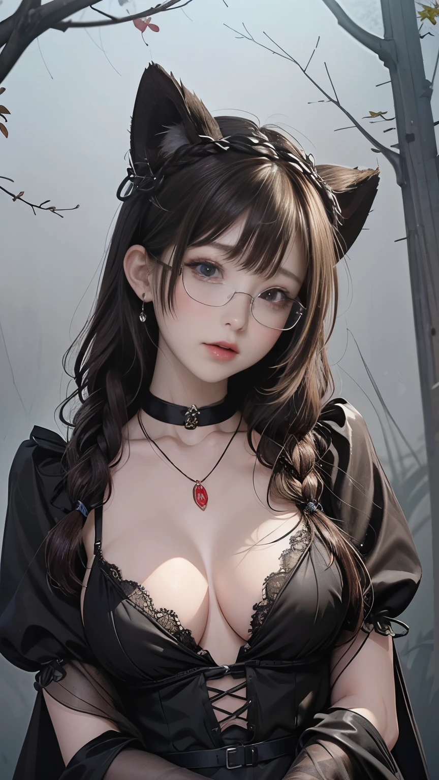 got itですかですか、(best illustrations)、8k UHD resolution、intricate details、highest quality、realistic、Super detailed、best lighting、best shadow、soft lighting、ultra hd、超realistic、Tyndall effect、Photoreal、(high detail skin:1.2)、 (intricate details, compensate, face to face with the children_v1:0.5), (got it, beautiful and delicate face, got itですか, beautiful and delicate eyes, perfectly proportioned face, high resolution skins, fine skin, Optimal ratio of 4 fingers and 1 thumb, arm under chest, red tattoo on lower abdomen、Wow wow, wide hips, smooth abdomen, thin and thin skin, __fashion__, __hair__:1.25)、Digital single-lens reflex camera、 absurd、(table top: 1.3), (maximum resolution: 1.2), (ultra hdTV: 1.2), cinematic light, fine eyes and skin, detailed facial features, , (sharp focus: 1.2), (focus on the face:1.2),perfect style, beautiful face, acura, anatomically correct, Highly detailed face and skin texture, fine eyes, double eyelid, thin eyebrows, glitter eyeliner: 1 natural cheeks, Glossy skin, Fair skin: 1.2, (glossy lips: 1.4),(embarrassed look: 1.2),Highly detailed face and skin texture, fine eyes, double eyelid, natural cheeks, glossy lips: 1.4,exposed cleavage、Bewitching。charm、 Beautiful devil woman from hell, デヴィッド・ホックニーとアルフォンス・ミュシャによる超realistic女性の肖像画, charm女性の肖像画、fantasy art, Chinese humanoid robot、chinese actress、dungeon、dragon、devil'palace of、devil'torture chamber、night、dark style 、in the dark、(detailed spooky background:0.8), magic、 1 girl、evil nun、dark necromancer、Succubus、devil'Daughter of、Shinonome Umi、bat wings,(((devil'Horn)))、 ((((giant glasses, otaku glasses, thick glasses, round glasses)))),(((big breasts)))、(devil'tail)、(red eyesは光り輝いて:1.6)、red eyesは非常に鮮明で詳細です, your eyes are so beautifully made, ((red eyes:1.0)),intricate tattoo, demonic intricate tattoo, thigh tattoo, body tattoo, masterpiece、最もbeautiful face、baby face、cute smile、beautiful plump red lips、筋肉のcharm体、devilのcharm体、devil style、charmブラックマジックコスチューム、The long-haired、Braid、Black hair、Ponytail distortion、, Ponytail with a bow tied at the back of the hair, beautiful expression、body up、big breasts強調、bust, super tight chest, Breast augmentation surgery, Breasts are very big and round,tight waist、wide ass、 secret key, cowboy lens, (black phoenix dress: 1.0), devil crown, red gemstone necklace、Jewelry G Wise, Please wear black mesh socks,wearing light red、nffsw, nffsw, Meeting beautiful girls, look at the girl'Main body,