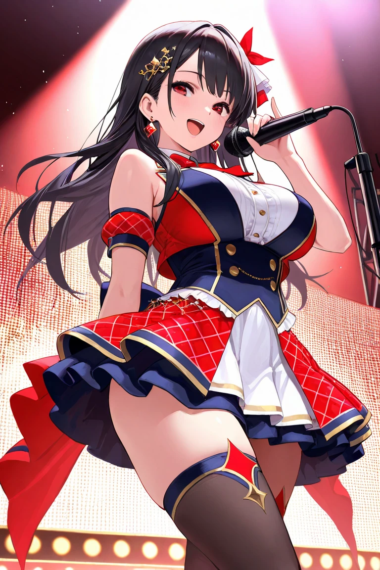 9 years old,,,girl,Grinning face,No panties,Spread your legs, spread your legs, sing, sing, sing,Idol Venues,Many spectators,Pissing, pissing, pissing, dripping pussy juice,Inner thighs,front,Black Hair,belly button,Stylish,smile,Side Ponytail,Red outfit,Big breasts underboob,light spots