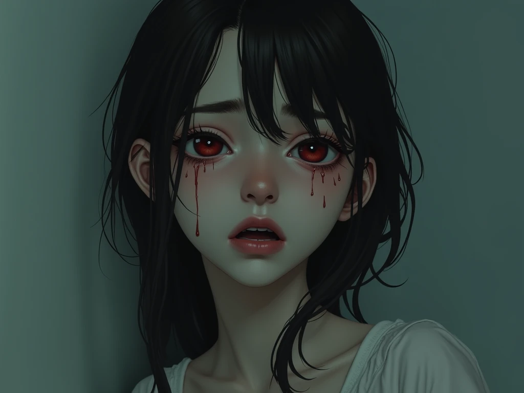 girl crying darkness tears