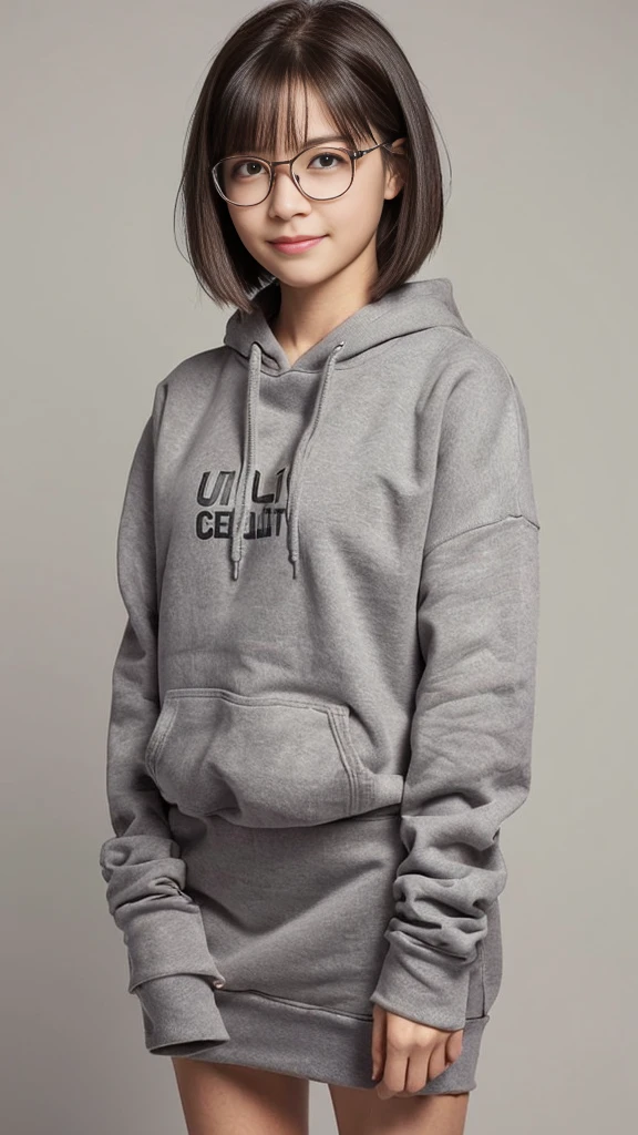 ((highest quality、8k、master piece:1.3))、1 female、Beautiful girl emphasized slender swimsuit:1.3、(Hairstyle short)、hoodie casual outfit:1.2、indoor、super detailed face、profile、detailed eyes、Double eyelids