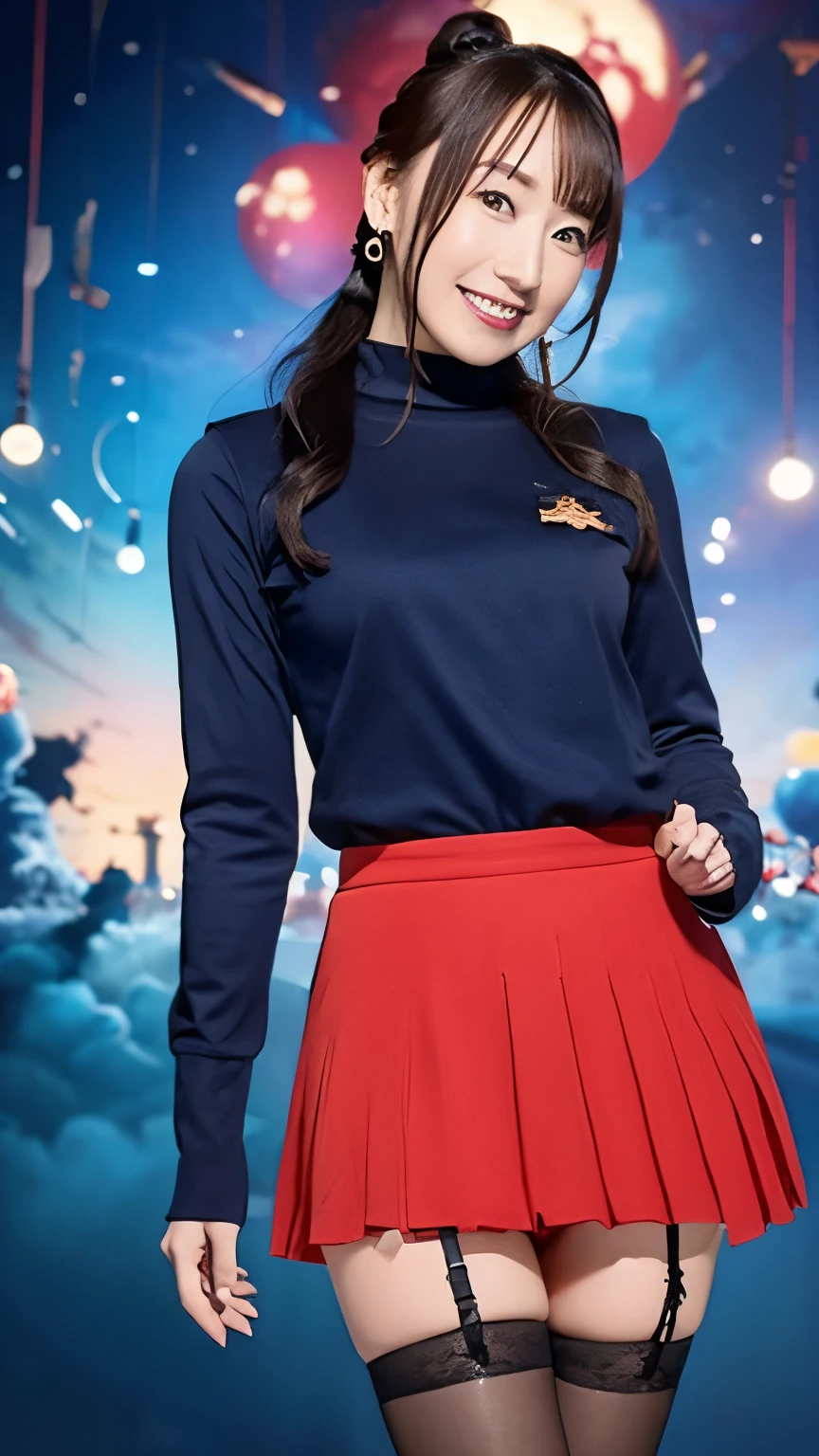 Atmospheric perspective, 8k, Super Detail, Accurate, Highest quality, Anime Background, 1 Female, Droopy eyes, sleepy, Low - Angle, Exquisitely designed, luxurious and vibrantly colored panties, Drawing panties with extreme precision, Stockings up to the thighs, show panties to camera, Masturbation, Ecstasy face, Leg spread, Open your mouth, Flight attendant winter uniform, Earrings, Put your hair up, mizuki nana