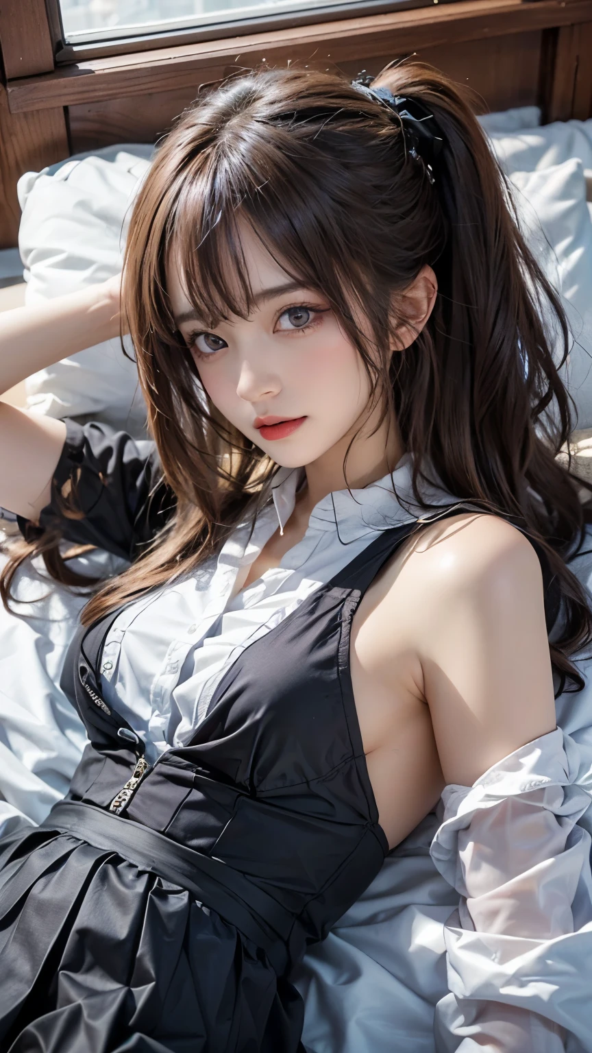 ulzang-6500-v1.1,(RAW photo:1.2), (Photorealistic:1.4), Beautiful Meticulous Girl, very detailed eyes and faces, Beautiful detailed eyes, absurderes, unbelievable Ridiculous, hugefilesize, ultra - detailed, A high resolution, The is very detailed,best qualtiy,tmasterpiece,kemomimi,The girl has fair and tender skin,Soft hair like slippery silk,Sparkling,Almost reluctant to look away。But you know,She wore a sundress!Imagine that,She just wore a nightdress to shop in bustling Sanlitun,One can't help but want to take a closer look。Take a closer look, desi,Her nightdress is quite fashionable,The skirt flutters in the wind,It's like adding a touch of energy to the whole street,((Japanes girl' high school uniform)),illustratio,The is very detailed,CG,unified,8k 壁纸,Amazing Cleavage,finely detailled,tmasterpiece,best qualtiy,The is very detailed的 CG unified 8k 壁纸,light in face,cinmatic lighting, 1girll, ,((pantyless)),(((dynamicposes))),(),(A half body),((Pantyhose)),((Sit with your knees folded)) --auto --s2