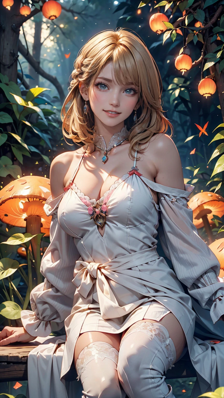 Orange wide sleeves
