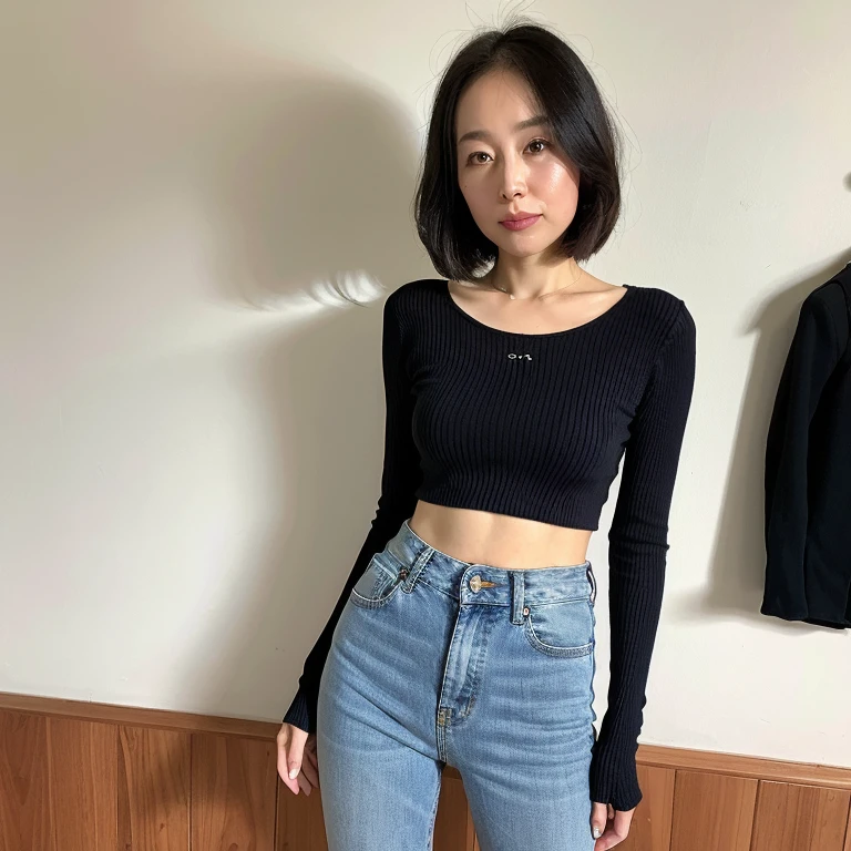 A girl with a super short miniskirt