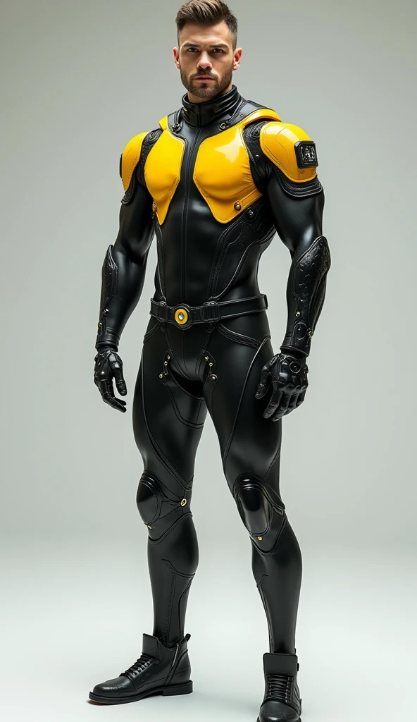 celty, 1boy, bodysuit, black bodysuit, skin tight, biker clothes, bikesuit, leather, helmet, faceless, muscular, tall