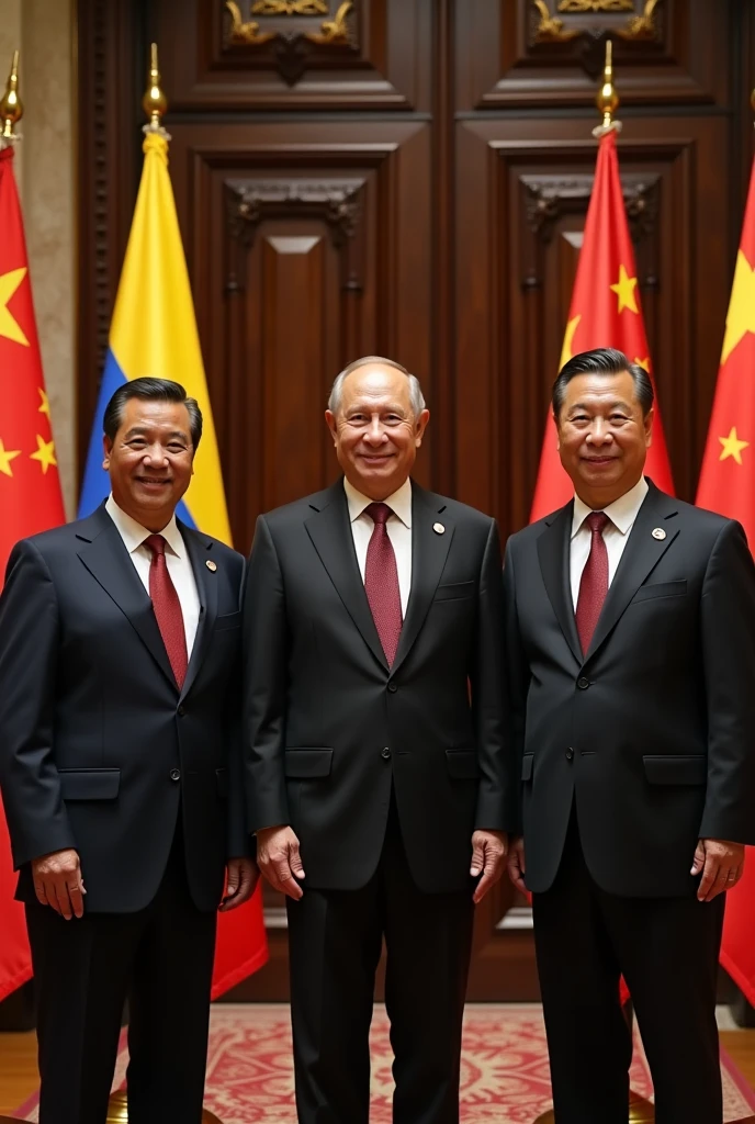 President of Venezuela Nicolas Maduro greeting the President of North Korea and also President Vladimir Putin and the President of China