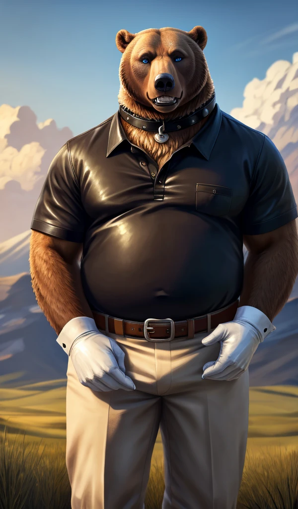 baloo, male, solo, anthro furry bear, chubby, large belly, forest, paws, claws, by personalami, by honovy, black body, {front view|hindquarters, rear view}, {nude, safe|partially clothed, topwear only, yellow topwear, white briefs, jacket, headgear, hat}
BREAK, by bruteandbrawn, by personalami, by kenket, (intricate, high detail, film photography, soft focus, realistic, photorealistic, analog style, subsurface scattering, best quality, ultra realistic, 8k)