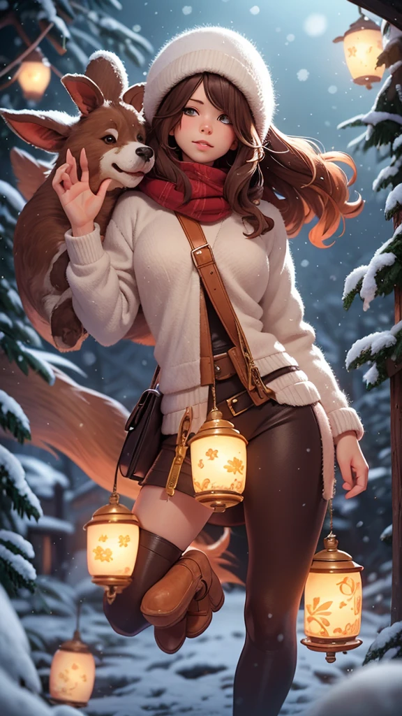 cute girl, winter, fantasy