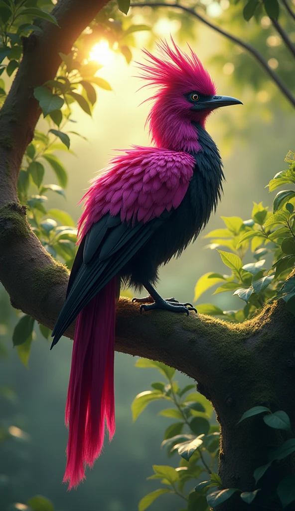 (masterpiece, best quality:1.2),ultra-detailed,Pink,purple,and orange bird,(realistic:1.5),<lora:EdobBirds_v1.0:0.8>,