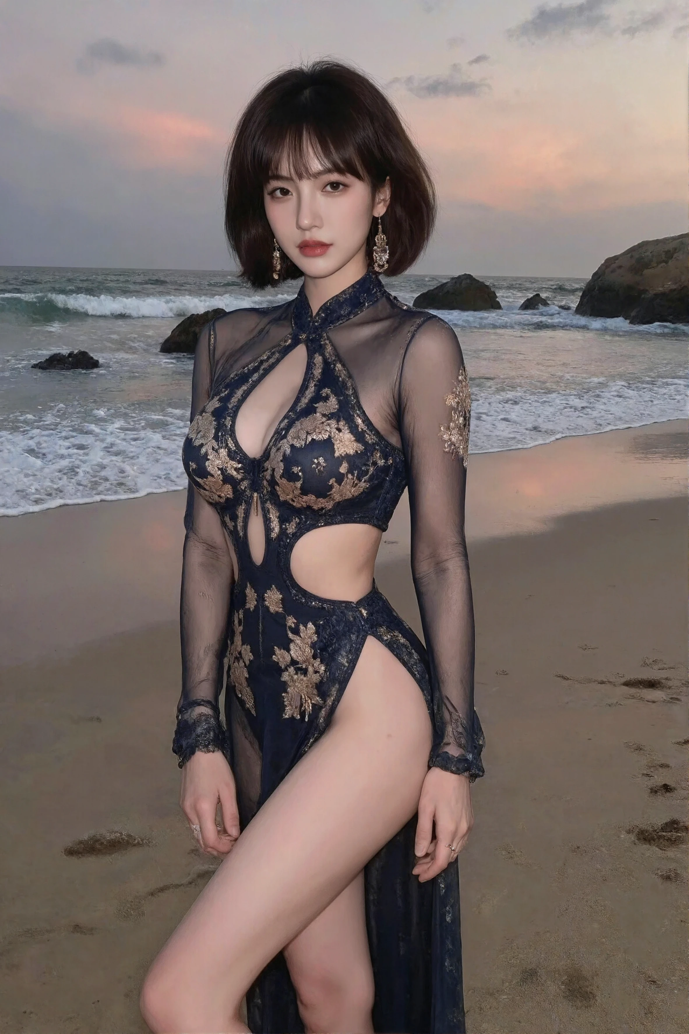 masterpiece, ultra Realistic, 32k, Very detailed CG unity 8k wallpaper, Highest quality, (Very detailed, Realistic, Intricate details), ((smile:0.6), Skin with attention to detail:1.3), (teeth:0.7), photograph, masterpiece, ultra Realistic, 32k, Very detailed CG unity 8k wallpaper, Highest quality analog film photo (Late at night, night:1.7), (Abstract, dream-like:1.2), (Highest quality, masterpiece:1.2), (Very intricate details), Very delicate and beautiful, (Highest quality, Ultra-high resolution:1.1), (photo-Realistic:1.1), - 1 Girl, alone, (Beautiful Face, Beautiful Face, Skin Texture:1.2), (Wet Skin:1), Long Hair, (Floating Hair:1.2), (ulzzang6500V:1.2), [(Thighs:1.6)::2], - (Open clothes, Chest cutout:1.1), (Deep neckline, Low neckline:1.1), (Bracelet, jewelry, necklace, Earrings), (Cowboy Shot:1.3), - [(Light Blue Background:1.3)::2], [(null:1.3):10], (Falling petals:1.3), - (shiranui mai, Huge breasts, Red long dress, Pelvic Curtain, kimono, Side slits, Braces, White waist, string, High Ponytail:1.4)
(masterpiece,Highest quality:1.5)