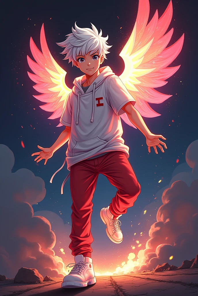 a boy with Exaggerated heartbeat, heart is about to jump out of the body, anime effect, by Don Bluth, enhance, intricate, (best quality, masterpiece, Representative work, official art, Professional, 8k)