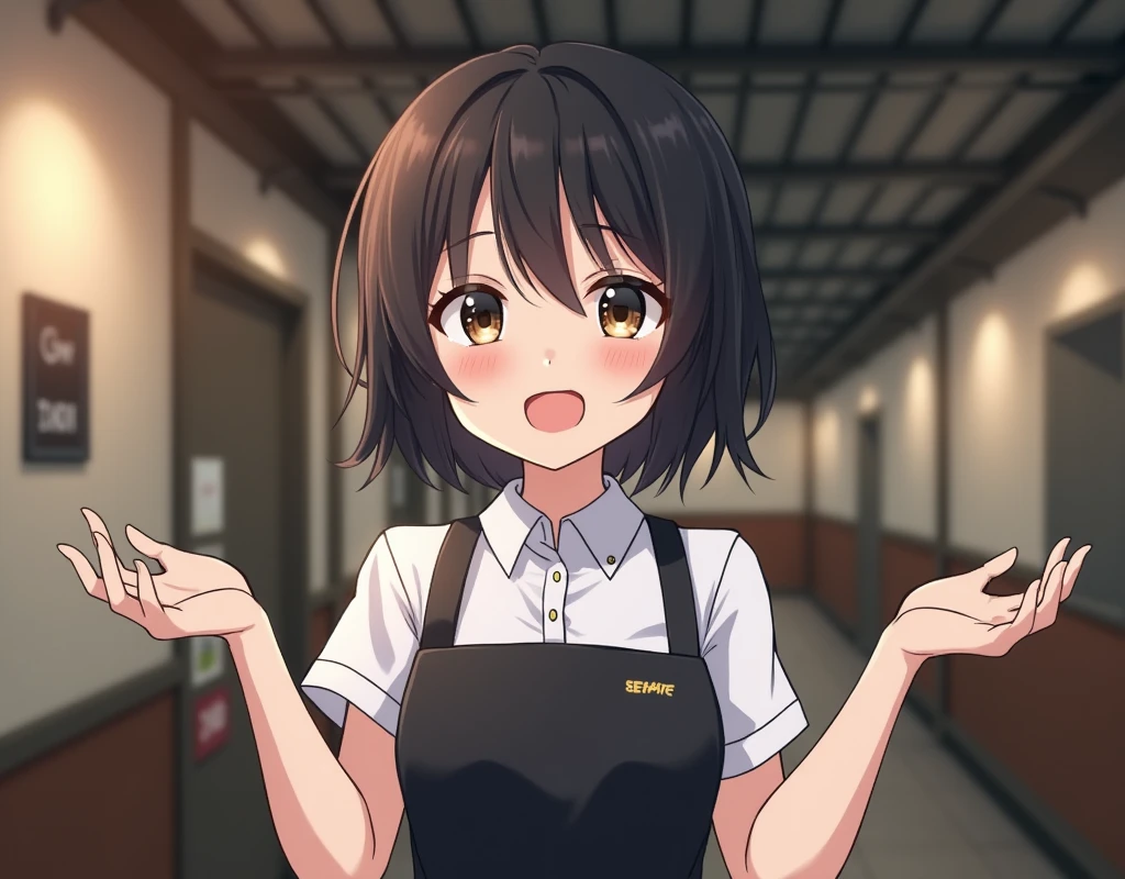 「A hardworking adult, with sweat dripping down their forehead, gritting their teeth in determination, working tirelessly at their job. The background shows a busy workspace, filled with tools and equipment, highlighting the effort and dedication. The lighting should emphasize the sweat and the intense expression on their face, capturing the essence of hard work and perseverance.」