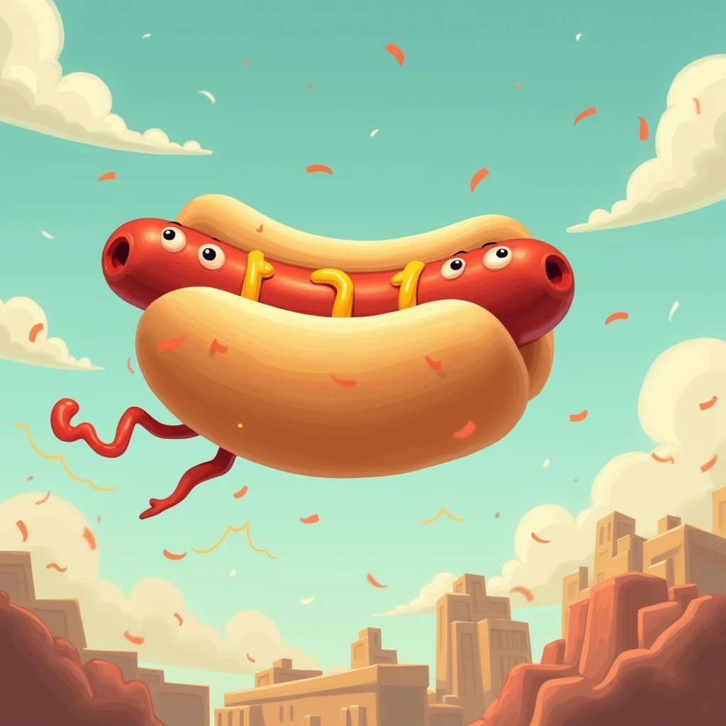You created a hot dog that can fly 

