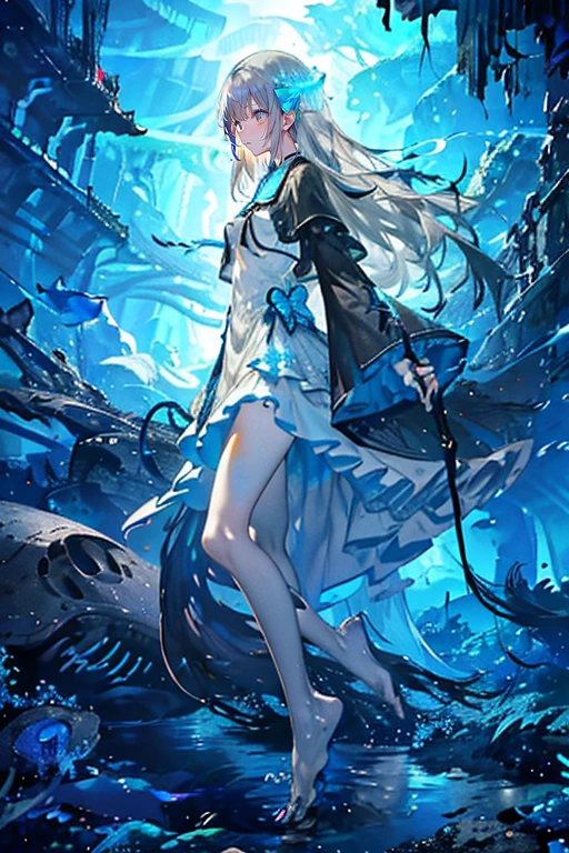 Masterpiece, High-Quality, High-Resolution, Anime Style, Bright Main Colors, dynamic camera Angle, full-body, a cool gilrl is active, (get wild, self control, BEYOND THE TIME, SEVEN DAYS WAR:1.5), Richly drawn and ultra-detailed