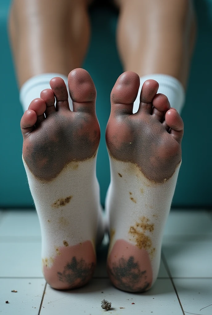 <lora:feet_loha:1>feet, f33t, foot, 1girl, barefoot, soles, dirty, solo, foot focus, dirty feet, sitting, toes, blurry, shirt, blurry background