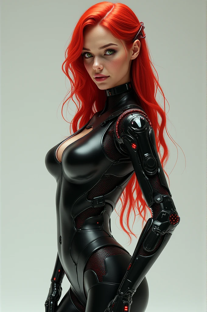 a beautiful ((chong)) in ((mat)) rubber scifi space suit, black and beige, emblem, (heavy gloves), long red hair, standing in (( battle city)), full body, cinematic, (bokeh), photo realistic, canon 75mm f/2.8, naturalistic lighting, dynamic shadows, depth of field, [[skin pores]], masterpiece
