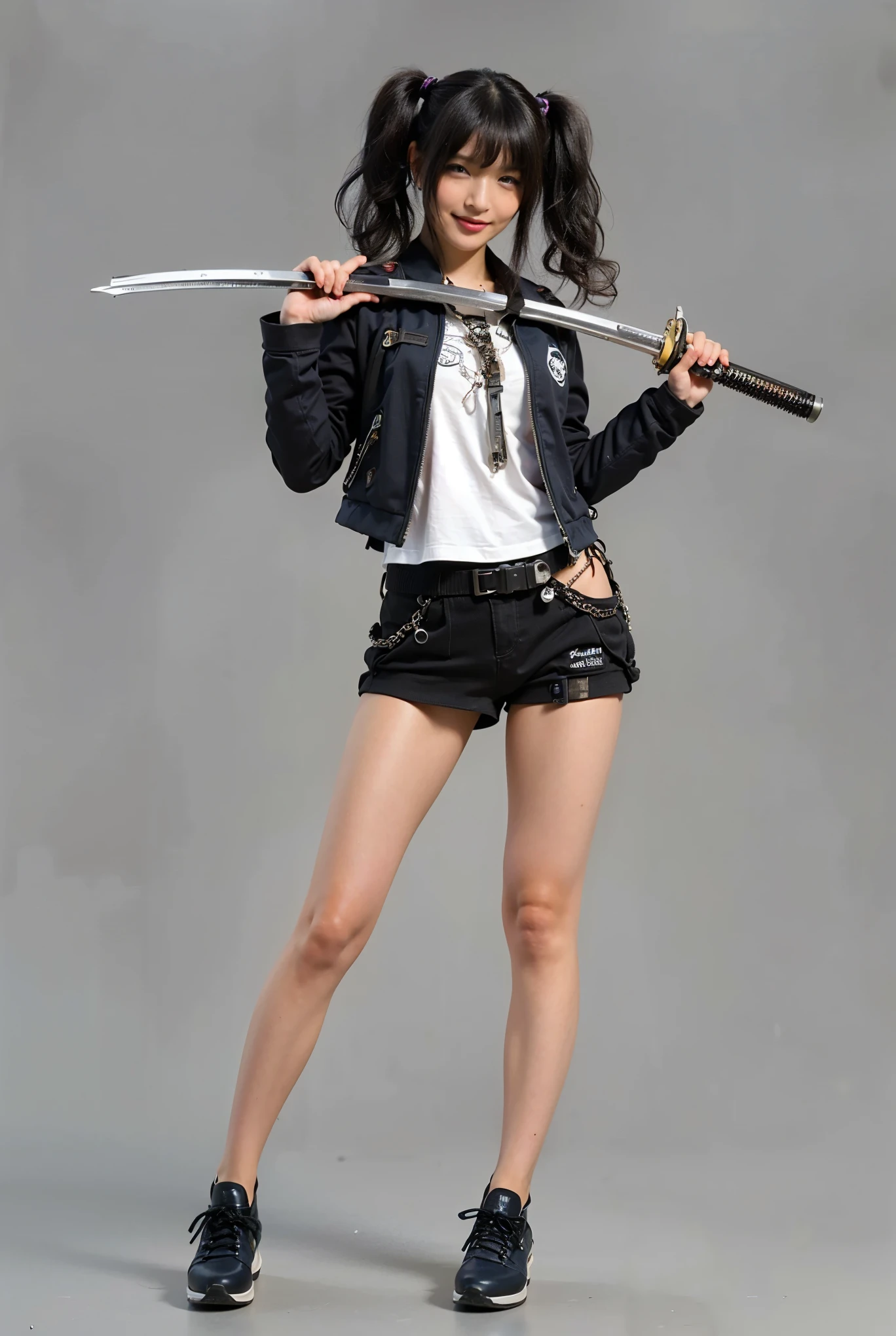 (Completely live action:1.37), (Amazingly realistic textures:1.37), (masterpiece, best quality:1.2), (8k uhd, 16k, 32k, ultra high res), amazingly realistic skin, amazingly realistic photo, superrealism, (photorealistic:1.37), (RAW photo), ultimately realistic, (ultimately realistic all details), (ultimately realistic all textures), super realistic lighting, super realistic shadow, (japanese girl:1.5), (realistic idol face), smiling, happy, super realistic face, ultimately realistic skin, ultimately realistic eyes, (mascara:1.35)ultimately realistic background, ultimately realistic detail up, (kkw-ph1:1.25), (Canon EOS R6, 85mm, 1/200s, f/5.6, ISO 1600), (tattoo), (mechanical armor:1.37), (blue eyes:1.2), (silver hair:1.3),