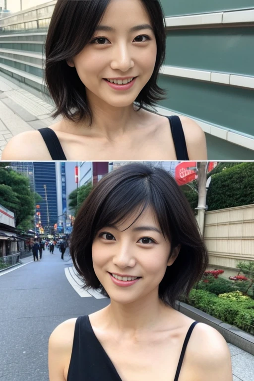 portlate、Big laugh、22-year-old woman、(aquiline nose)、looking at the viewers、movie、8K、top-quality、masterpiece、Hard lighting、Amazing eye details、prefect eyes、Maroon eyes full of fine details、((A dark-haired))、sci-fi movie style、outside of house(Tokyo City)night photo、a picture、natural soft light、photorealisim、Cinematic Rendering、Ray traching、top-quality、Highest detail、cinematic、 Third-Person View、Blur effect、long exposure time、8K、Ulutra HD、Natural lighting、Moody Lighting、Cinematographic lighting、