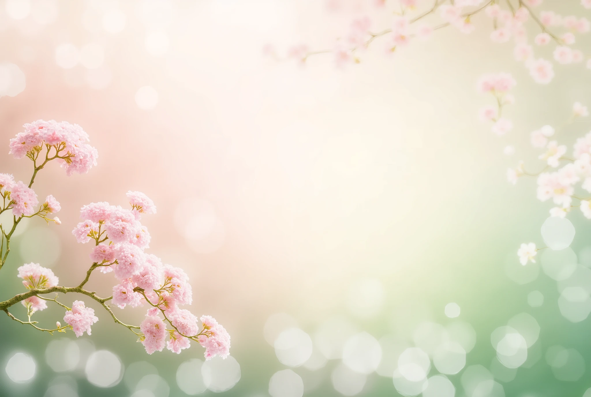  I think it would be nice to design your own design or apply these effects in a design tool .A soft and luxurious background image with a spring-like feel
A faint mauve,green,Mint ,Because each pastel color, such as pink, gives a soft and calm feeling,   You can add luxury to the background. .
Treating some of the gradations as if they reflect light can give a sophisticated look. The light comes in softly. The picture quality is very good.Great image quality 
