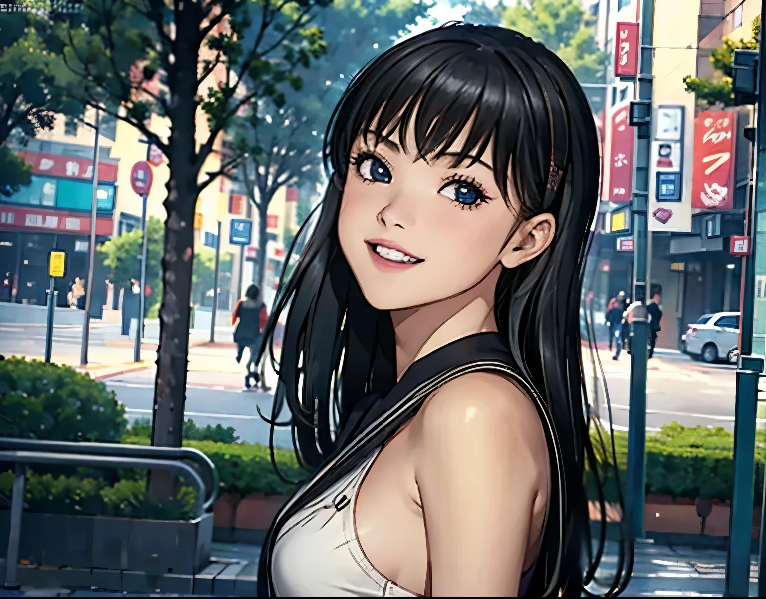   High Quality  , Masterpiece,   1 girl, smile