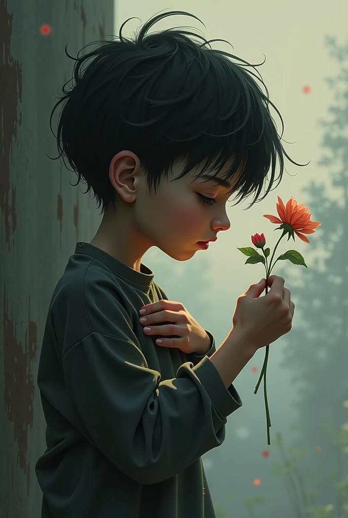 A sad boy who wants true love