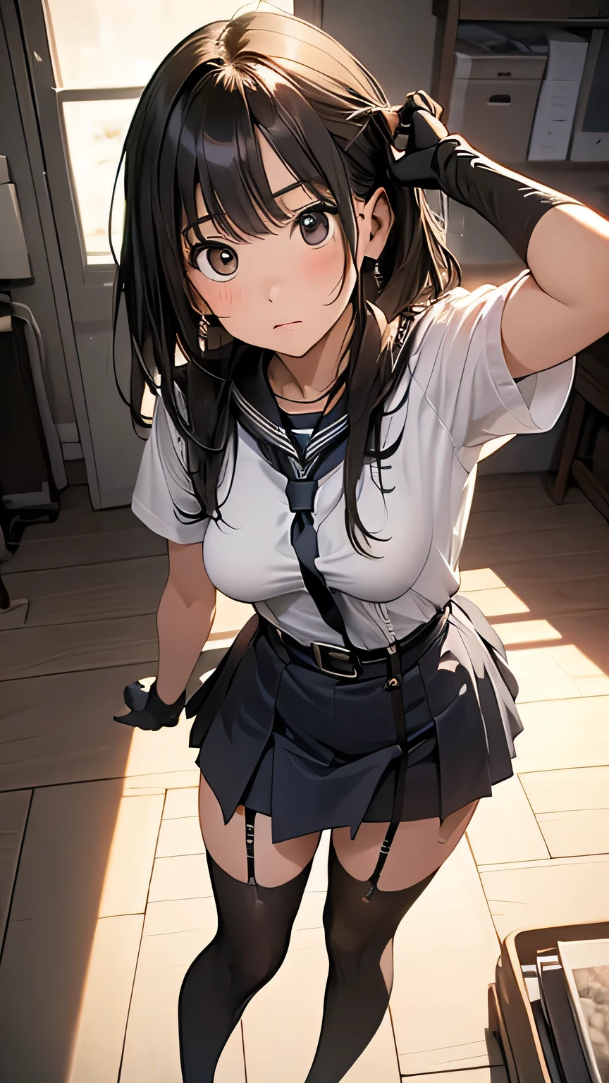 3 girls, strapped to ceiling, kneeling, (hanging:1.5), (tied wrists:1.5), (arms up), tied wrists, (handcuffed:1.5), (inside basement, torture room, cryogenic cell, cryogenic cell), (open legs:1.5), (blushing:1.5), (((blushing, terrified, crying))), (wrist cuffs, ankle cuffs, wrists tied, ankles tied), arms to the sides, ((tight clothing, short sleeves, sailor uniform, miniskirt, shoeless)), perfect face, detailed face, detailed eyes, beautiful eyes, big breasts, long hair cowboy shot