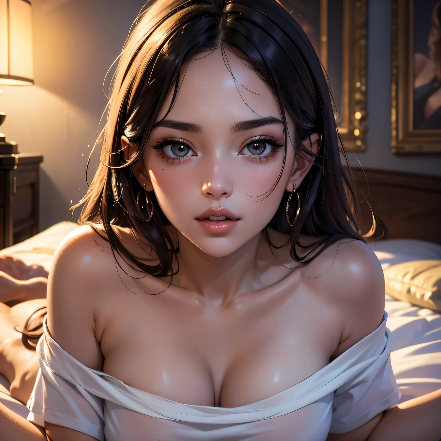 (best quality,4k,8k,highres,masterpiece:1.2), ultra-detailed, (realistic,photorealistic,photo-realistic:1.37),(beautiful detailed eyes, beautiful detailed lips, extremely detailed eyes and face, long eyelashes),studio lighting,physically-based rendering,vivid colors,(big tits, super big tits, super extra big tits),(well-proportion, ass, panties, long legs, beautiful legs. thigh, knee, calf, first toe, second toe, third toe, fourth toe, fifth toe),