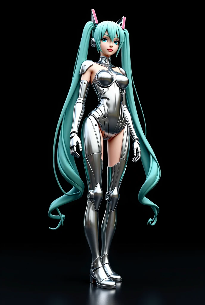 (woman with medium breasts:1), (pale skin:1.5), (multicolored robot girl with shiny metal body:1.5) , (multi-coloured hair:1.2), twintails, wavy hair , slave collar, robot ears,(full lips:1), (red lipstick:1), outer space, science fiction, window , (cameltoe:1), hair band, forehead jewel, parted lips, light smile, (transparent panels:1), full body, high heels