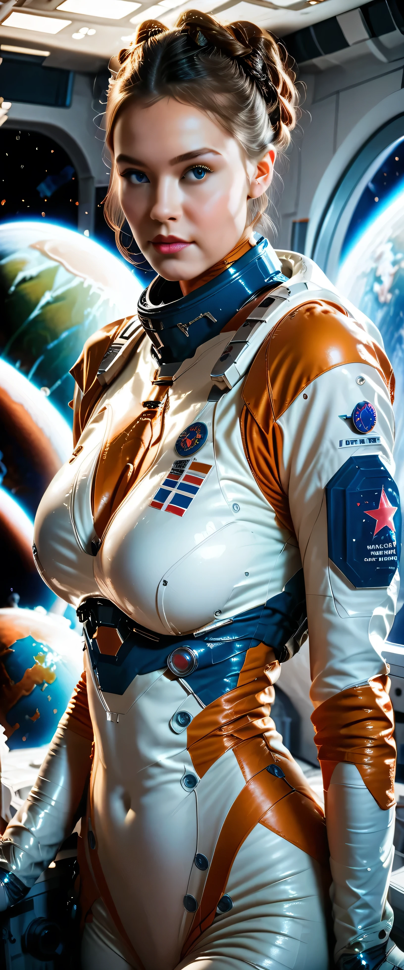 (masterpiece, best_quality:1.2), 1girl, solo,space station
