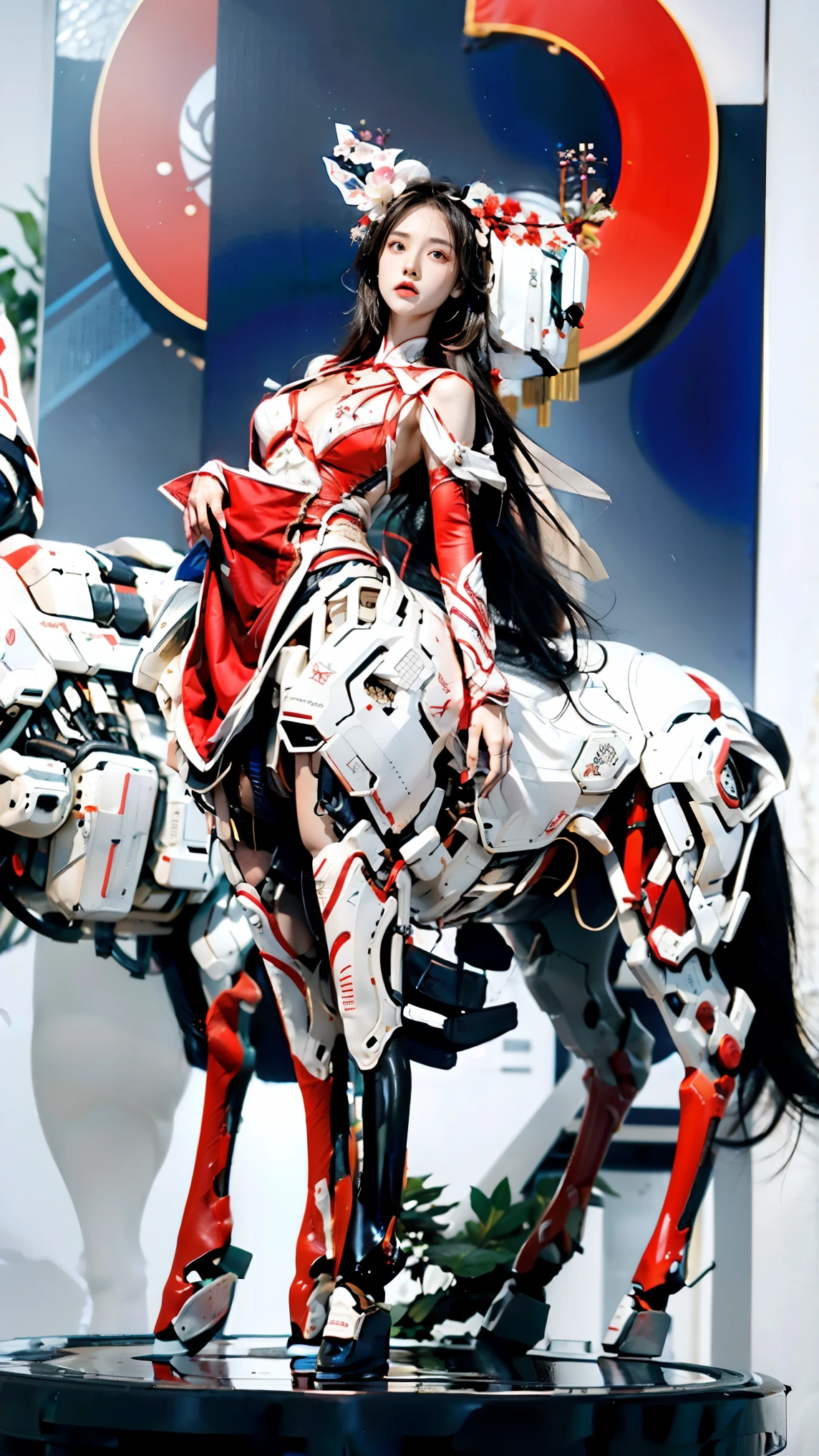 Use the Midjourney tool to make the graceful, ethereal Centaur Empress in the center of the shot leap over the ionosphere with light wings spreading,The upper body of the Mechanical Centaur Empress is a sexy body with obvious sexual characteristics,The lower body is a mechanical part with a horse-like torso with streamlined sexy lines。Use Midjourney's advanced stroke tools and color palettes, as well as texture packs, model packs, texture tools,Concentration,Let the Mechanical Centaur Empress have harmonious moving lines,And the mechanical light wings of the mechanical Empress Satyr are plated with a unique space glow,The halo crown on the head of the mechanical centaur queen casts light casting neon,Let her be majestic,Add intricate textures and models to the Mechanical Centaur Empress, giving the real body soft and sexy lines and an authentic texture,Let the hoof legs be graceful and slender,Giving the Mechanical Centaur Empress a sexy and touching K-cup teardrop-shaped giant tit, the huge texture and real oil shine that exudes the restraints。With Midjourney's advanced brush tools and palettes and strokes, experiment with different models and materials to create a grand, epic look at your scene,Let the mechanical centaur queen be toned and elegant and ethereal,Clearly display the fallen enemy wreckage and the surface of the moon against the background of the starry sky。Use Midjourney's powerful tools,You can bring this magnificent and futuristic scene to life with incredible detail and beauty。 hdr,(真实感,Masterpiece quality,best qualtiy),,pureerosface_v1,ulzzang-6500-v1.1