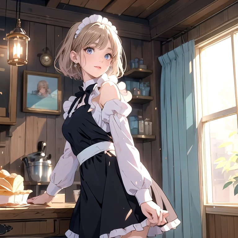 (small breasts:1.2), (perky chest:1.2), (pointed chest:1.2), (Pudding cake magazine cover:1.3),(from below:1.0),(shoot from the side:1.1),masterpiece, 1girl, Amazing Cleavage:1.1, thin waist, optimum,tmasterpiece,hight resolution,best qualtiy,hyper HD,super detailing,awardwinning,a 18yo cute girl,(The upper part of the body),anatomy correct,Beautiful Black miniskirt,garters,Gaze,Small face,bangss,holster,Beautuful Women,hands up,leg holster,Gaze,black boots,Cowboy Shot,cute face,a blond,Longhaire,Twin-tailed,Braids, Hairline,(scarlet eyes),long eyelasher,Hanging eye corners,White skin of the, ((see through camisole:1.1)), ((Sheer nipples:1.0)),Rocket Tits,(Slim body),smile,seductive weak smiling,(with sparkling eyes and a contagious smile),little open mouth, Looking at Viewer,
