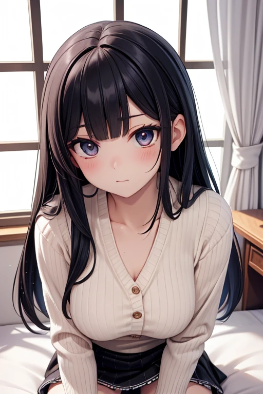 ((Best quality, HD, Masterpiece :1.3)), 1girl, Pretty woman with emphasizing slender abs :1.3, (random hairstyles, Huge breasts :1.2), Casual outfit :1.2, Indoor, Ultra-detailed face, Detailed eyes, Double eyelid