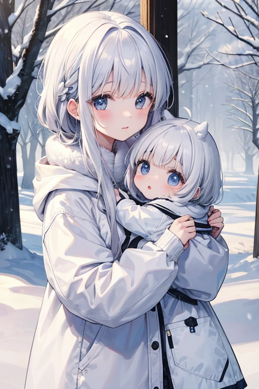 masterpiece,best quality,1girl,mature female,Irisviel von Einzbern,long hair,pantyhose,thighboots,coat,fur hat,motherly,smile,standing,dignified,outdoors,(castle:1.2),tree,snow,snowing,snowflakes,<lora:IrisvielLORA:0.9>,<lora:Concept-control tool-add_detail-CyberAIchemist:1>,