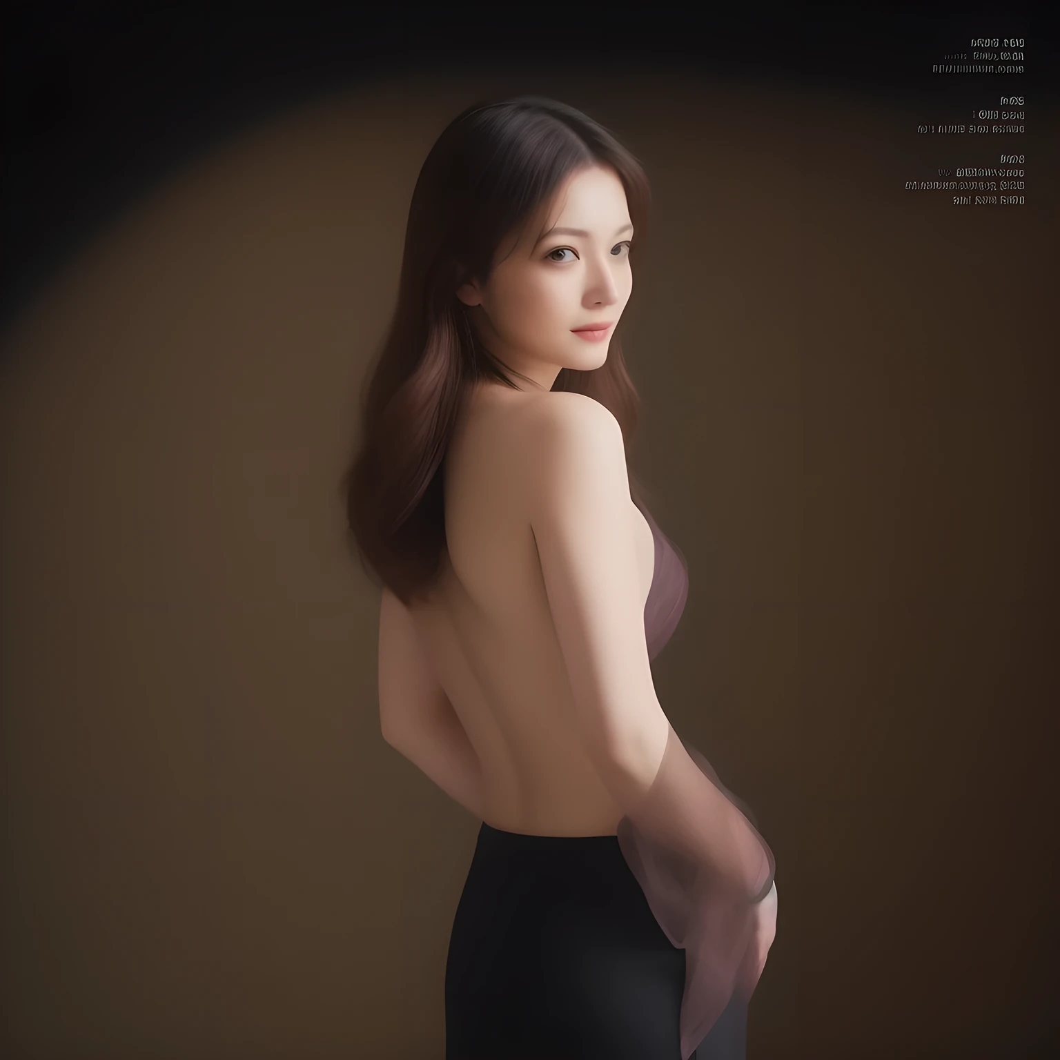 8K, Top Quality, Intricate Details, Ultra Detail, Ultra High Resolution, Masterpiece, close up shot, shot from behind, (Looking back), (full body: 1.1), Slender, Smile, (Makeup: 0.4), ,(( red eyes, black hair, bangs, long hair)), (Fluffy  Eyes: 1.21), (()), 1girl, solo, 1 girl, ((Tifa,Tifa･lockhart,Final Fantasy 7,FF7,l)), close up shot, , ((tall)), (((fit body))), (((slim face))), sharp face, (())  ,(detailed face), sharp face, small lips, , ,(( ass up, butt cheek,)) ,, ,
 ((,naked )), , ((naked, nude )), detailed face, detailed breast, huge breast, detailed ass , detail nipples ,, Narrow Waist, Skinny, tall , 190 cm tall, Muscular, Navel, Exposed Abdomen, Pointed Chest,, Beautiful girl with accentuated slender abs: 1.4, Six Pack Abs: 1.4, , Perfect Body, detail legs, (( dark background)), black background,