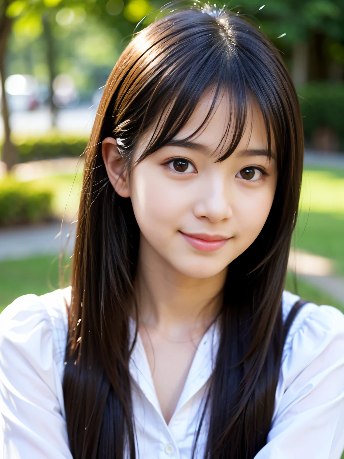 Best-quality, Masterpiece, Ultra-High-Resolution, (Photorealistic:1.4), Raw-Photo, 1girl, the most famous Japanese idol, extremely cute face like the most popular Japanese idol, extremely beautiful big-black-eyes, extremely beautiful hair, extremely beautiful skins, extremely beautiful long-eyelashes, extremely beautiful lips, innocent-smile, looking at viewer