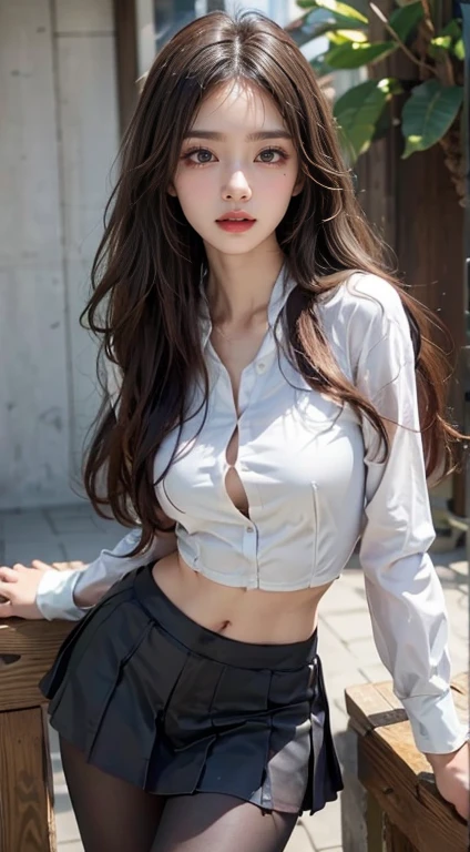 (highest quality,masterpiece:1.3,Ultra-high resolution),(Very detailed、Caustics) (Realistic:1.4, RAW shooting、)Ultra-Realistic Capture、Very detailed、Natural skin texture、masterpiece、sexy、Adorable expression、Expressions of happiness、Japanese,22 years old、Young Face、Amazingly cute、light makeup、Shining thighs、Anatomically correct、Attention to detail、White shirt,mini skirt,professional,office,night,neon,overtime