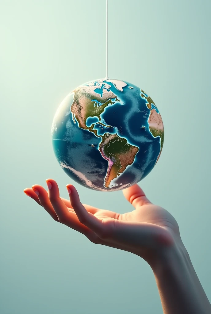 National and international creative logo Symbols like hands joining together, A stylized globe